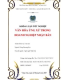 Khóa luận tốt nghiệp: Văn hóa ứng xử trong doanh nghiệp Nhật Bản