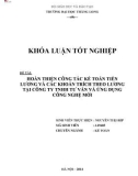 Khóa luận tốt nghiệp: Hoàn thiện công tác kế toán tiền lương và các khoản trích theo lương tại Công ty TNHH Tư vấn và Ứng dụng Công nghệ mới