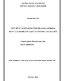 Tóm tắt Luận văn Thạc sĩ Khoa học máy tính: Phân tích và mô phỏng tình trạng giao thông dựa vào khai phá dữ liệu của phương tiện vận tải