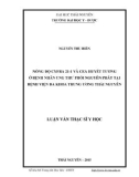 Luận văn Thạc sĩ Y học: Nồng độ CYFRA 21-1 và CEA huyết tương ở bệnh nhân ung thư phổi nguyên phát tại Bệnh viện Đa khoa Trung ương Thái Nguyên