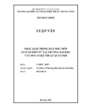 Tóm tắt Luận văn Thạc sĩ ngành Lý luận Âm nhạc: Nhạc jazz trong dạy học môn guitar điện tử tại trường Đại học Văn hóa Nghệ thuật Quân đội
