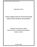 Summary of Doctoral Thesis Economic management: Capital mobilization of VietNam bank for agriculture and rural development