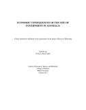 Doctoral thesis of Philosophy: Economic consequences of the size of government in Australia