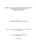 Doctoral thesis of Philosophy: Empirical analysis of stock return synchronicity comparison of developed and emerging markets