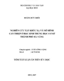 Tóm tắt luận án tiến sĩ Y học: Nghiên cứu tật khúc xạ và mô hình can thiệp ở học sinh trung học cơ sở thành phố Đà Nẵng