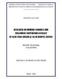 Abstract of Medical PhD thesis: Research on immune changes and treatment supporting efficacy of aloe vera cream Al-04 in herpes zoster