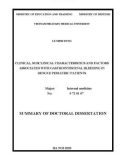 Summary of Doctoral dissertation: Clinical, subclinical characteristics and factors associated with gastrointestinal bleeding in dengue pediatric patients