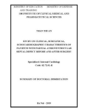 Summary of Doctoral dissertation: Study on clinical, subclinical, echocardiographic characteristics of patients with partial atrioventricular septal defect before and after surgery