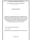 Summary of Doctoral dissertation of Educational Science: Designing and implementing digital experiments on the viewpoint of research-based teaching in teaching some concepts on the topics of Point-Mass Dynamics and Conservation Laws – Physics 10 to enhance students' problem solving competency