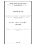 Summary of Doctoral Dissertation of Education Studies: Developing competence of designing competency assessment tool for pre-service teachers in teaching physics