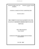 Summary of Doctoral dissertation of public Management: The current state management of civil status in northern border provinces of Vietnam