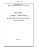 Giáo trình Kinh tế chính trị (Nghề Kế toán doanh nghiệp - Trình độ Trung cấp) - CĐ GTVT Trung ương I