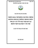 Luận văn Thạc sĩ Dược học: Triển khai thí điểm chương trình kháng sinh dự phòng trong phẫu thuật cắt túi mật nội soi tại bệnh viện Đại học Y Hà Nội