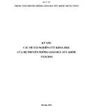 Kỷ yếu Các đề tài nghiên cứu khoa học của hệ truyền thông giáo dục sức khỏe