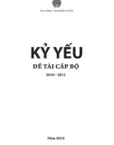 Kỷ yếu: Đề tài cấp Bộ 2010 - 2011