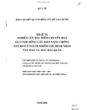 Nghiên cứu đặc điểm chuyễn hóa Glucose hồng cầu, khả năng chống oxy hóa ở người nhiễm chì, bệnh nhân tan máu và mẫu bảo quản