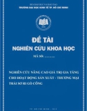 Đề tài nghiên cứu khoa học Nghiên cứu nâng cao giá trị gia tăng cho hoạt động sản xuất - thương mại trái sơ Gò Công