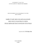 Báo cáo nghiệm thu đề tài NCKH cấp trường: Nghiên cứu kiểu nhân cách, kiểu quan hệ liên nhân cách và ảnh hưởng của chúng tới bầu không khí tâm lí tập thể sinh viên sư phạm