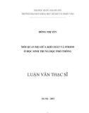 Luận văn Thạc sĩ Tâm lý học: Mối quan hệ giữa khí chất và stress ở học sinh trung học phổ thông