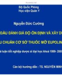 Đề tài: Bước đầu đánh giá độ ổn định và xây dựng tiêu chuẩn cơ sở thuốc mỡ Eupolin - Nguyễn Đức Cường