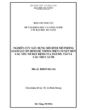 Báo cáo tóm tắt đề tài khoa học và công nghệ cấp Đại học Đà Nẵng: Nghiên cứu xây dựng mô hình mô phỏng giám sát ổn định hệ thống điện có xét đến các yếu tố bất định của nguồn, tải và cấu trúc lưới