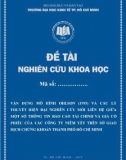 Đề tài khoa học: Vận dụng mô hình ohlson (1995) và các lý thuyết hiện đại nghiên cứu mối liên hệ giữa một số thông tin báo cáo tài chính và giá cổ phiếu của các công ty niêm yết trên sở giao dịch chứng khoán TP. Hồ Chí Minh