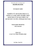 Tóm tắt luận văn Thạc sĩ Khoa học: Nghiên cứu so sánh chọn lựa giống lúa phù hợp với điều kiện sinh thái vùng đất phèn tại huyện Duy Xuyên, Quảng Nam