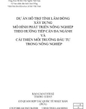 Dự án hỗ trợ tỉnh Lâm Đồng xây dựng mô hình phát triển nông nghiệp theo hướng tiếp cận đa ngành và cải thiện môi trường đầu tư trong nông nghiệp