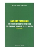 Báo cáo tham luận hội nghị khoa học và công nghệ các tỉnh Nam Trung Bộ và Tây Nguyên