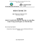 Báo cáo: Quản lý và phát triển rừng bền vững dựa vào cộng đồng ở một số vùng tỷ lệ đói nghèo cao Tỉnh Bắc Kạn (MS3)