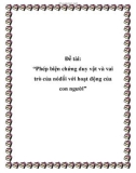 Đề tài: 'Phép biện chứng duy vật và vai trò của nó đối với hoạt động của con người'