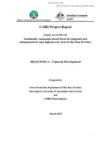 Báo cáo khoa học nông nghiệp Sustainable community-based forest development and management in some high poverty areas in Bac Kan Province - MILESTONE 11 