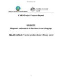 Báo cáo nghiên cứu khoa học Diagnosis and control of diarrhoea in suckling pigs - MILESTONE 5 