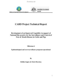 Báo cáo dự án khoa học : Development of an Improved Capability in support of National Bio-security for the Surveillance and Control of Foot & Mouth Disease in Cattle and Pigs (Milestone 6)