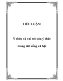 TIỂU LUẬN: Ý thức và vai trò của ý thức trong đời sống xã hội