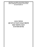 Giáo trình Quản lý sàn giao dịch bất động sản: Phần 1