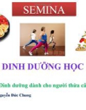 Tiểu luận: Dinh dưỡng dành cho người thừa cân, béo phì