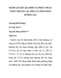 Báo cáo y học: ĐÁNH GIÁ KẾT QUả ĐIỀU Trị PHẪU THUẬT CHẤN THƯơNG CộT sỐNG Cổ THẤP BẰNG ĐƯỜNG SAU 