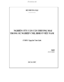 Nghiên cứu cán cân thương mại trong sự nghiệp CNH, HĐH ở Việt Nam