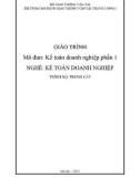 Giáo trình Tài chính doanh nghiệp (Nghề Kế toán doanh nghiệp - Trình độ Trung cấp) - CĐ GTVT Trung ương I