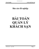 Báo cáo tốt nghiệp Bài toán quản lý khách sạn