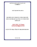 Luận văn Thạc sĩ Quản trị kinh doanh: Hệ thống quản trị chất lượng theo tiêu chuẩn ISO 9001: 2015 tại Công ty cổ phần Viễn thông FPT
