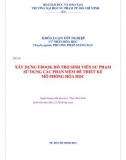 Khóa luận tốt nghiệp Hóa học: Xây dựng hỗ trợ sinh viên sư phạm sử dụng các phần mềm để thiết kế mô phỏng Hóa học