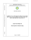 Luận văn Thạc sĩ Kỹ thuật Xây dựng: Nghiên cứu sự liên hệ giữa động cơ làm việc đến năng suất lao động của công nhân xây dựng trên địa bàn tỉnh Long An