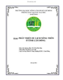 Tiểu luận: Phát triển du lịch nông thôn ở tỉnh Lâm Đồng