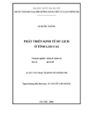 Luận văn Thạc sĩ Kinh tế: Phát triển kinh tế du lịch ở tỉnh Lào Cai