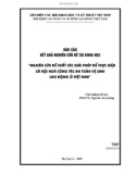 Báo cáo kết quả nghiên cứu đề tài khoa học: Nghiên cứu đề xuất các giải pháp để thực hiện xã hội hóa công tác an toàn vệ sinh lao động ở Việt Nam