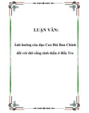 LUẬN VĂN: Ảnh hưởng của đạo Cao Đài Ban Chỉnh đối với đời sống tinh thần ở Bến Tre