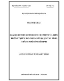 Luận văn Thạc sĩ Quản lý công: Giải quyết hồ sơ theo cơ chế một cửa liên thông tại Ủy ban nhân dân quận Tân Bình, Thành phố Hồ Chí Minh