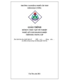 Giáo trình Thực tập tốt nghiệp (Nghề: Kế toán doanh nghiệp - Trình độ: Trung cấp) - Trường Cao đẳng nghề Cần Thơ